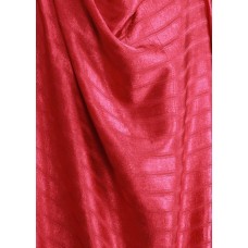  Asymmetric Red Silk Striped Maxi Dresses